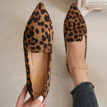 Women's Leopard Print Pointed Flats