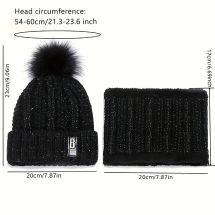 Winter Knitted Scarf & Hat Set