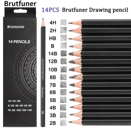 14pcs Professional Drawing Pencils Set