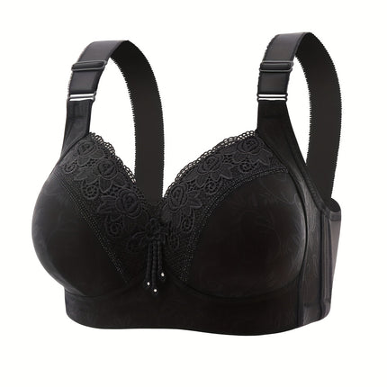 Contrast Lace Push-Up Bra
