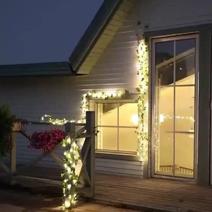 5M Artificial Leaf Fairy String Lights for Garden & Home