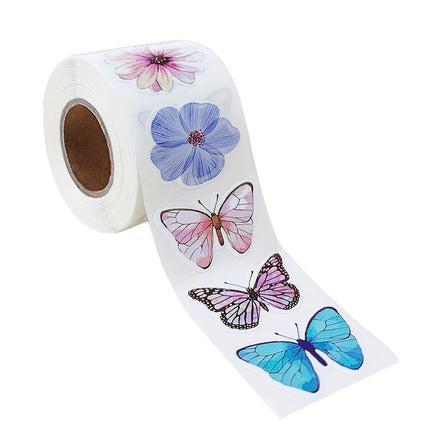 500pcs Glitter Butterfly & Flower Stickers