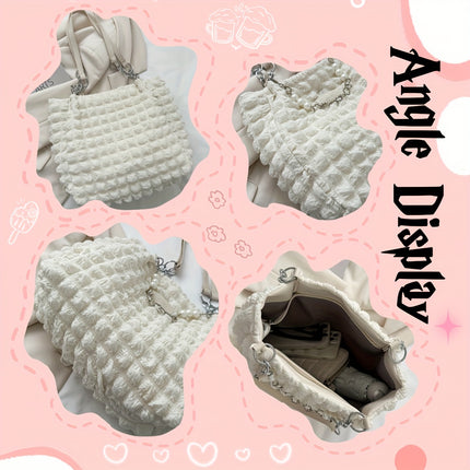 Pleated Cloud Ruched Tote
