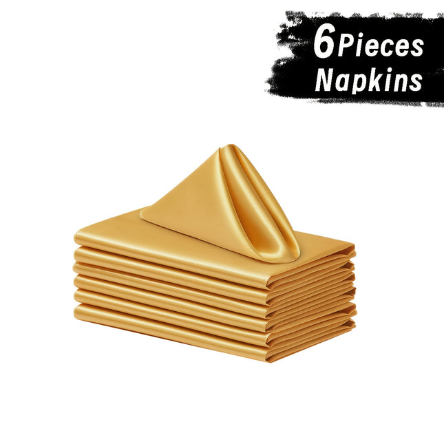 6/12pcs Luxury Soft Satin Napkins