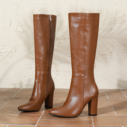 Stylish Knee-High Block Heel Boots
