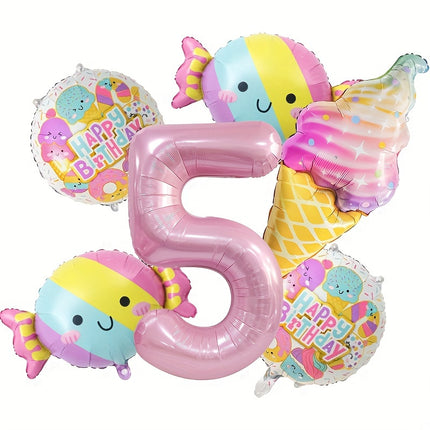 Birthday Party Decorations 81.28 cm Pink Number Balloons