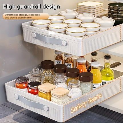 Large Pull-Out Cabinet Organizer Baskets
