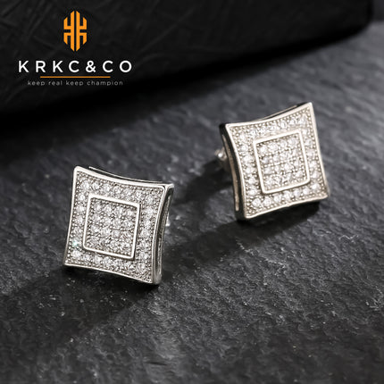KRKC&CO Luxury Hip Hop Stud Earrings