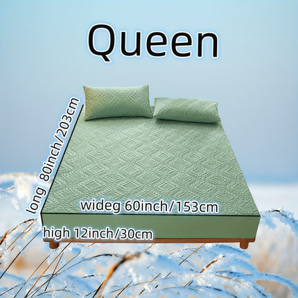 3pcs Waterproof Solid Fitted Sheet Set - 360° Coverage