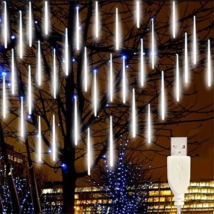 USB Christmas Meteor Shower Lights - Sparkling Outdoor Decor