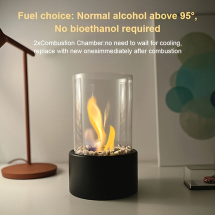 Stainless Steel Tabletop Fireplace – Romantic Portable Fire Pit