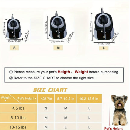 Breathable Dog Carrier Backpack for Travel & Adventuresrips - Monti Bargains