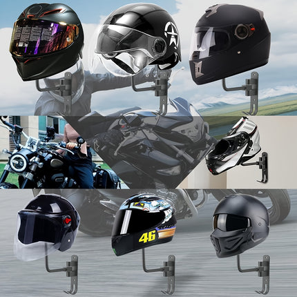 Rotatable Aluminum Motorcycle Helmet Rack – Wall-Mounted Holder