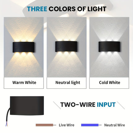6W LED Wall Lamp - Waterproof, Easy Install for Indoor/Outdoor
