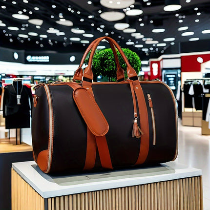 Large Capacity PU Leather Duffel Bag