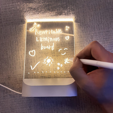 Glow-In-The-Dark LED Memo Board with 7 Pens