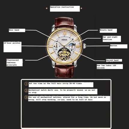 Elegant Hollow Mechanical Watch