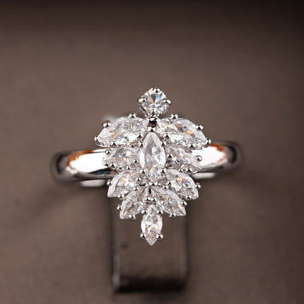 Elegant Leaf-Cubic Zirconia Jewelry Set