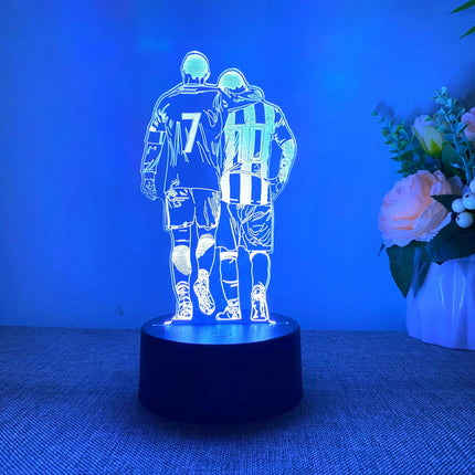 3D Soccer Player Night Light – LED, Battery/USB Powered