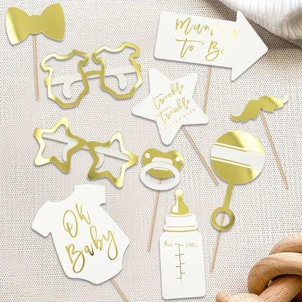 10pcs, Mummy-to-Be Photo Props for Baby Shower