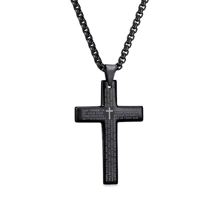 Trendy Engraved Cross Necklace