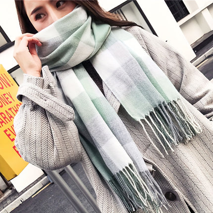 Cozy British-Inspired Plaid Winter Scarf