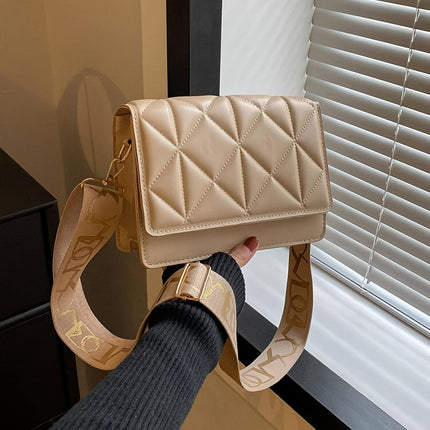 Rhombus Embossed Crossbody Bag