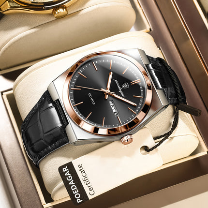 Luminous Quartz Watch with Calendar