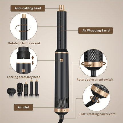 UKLISS 5-in-1 Hot Air Styling Brush