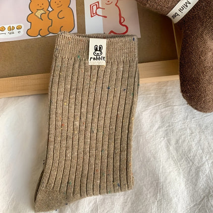 Women's Mid-Calf Rabbit Label Socks (4 Pairs)