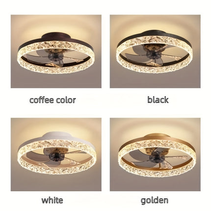 LED Tri-Color Ceiling Fan Light – Modern Elegance & Comfort