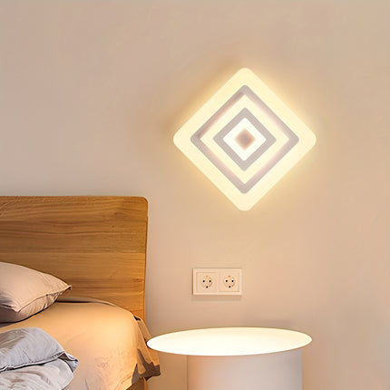 Amansour Modern LED Ceiling Light - Square Acrylic Design