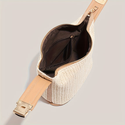 Trendy Rattan Crossbody Beach Bag