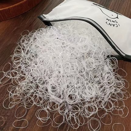 1000pcs Colorful Disposable Rubber Bands