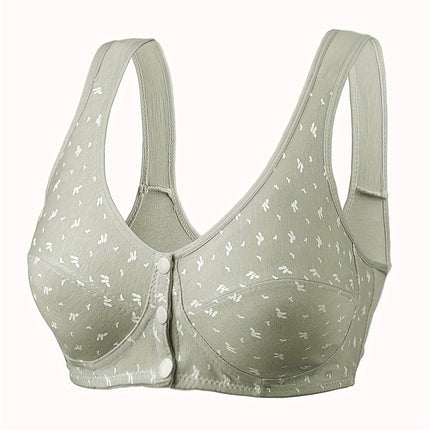 Comfort-Fit Front-Closure Vest Bra