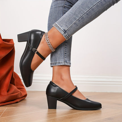 Elegant Black Mary Jane Pumps