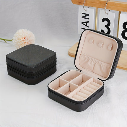 Stylish Faux Leather Jewelry Organizer