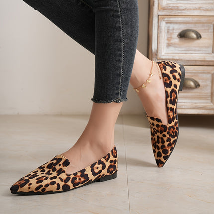 Women's Leopard Print Pointed Flats