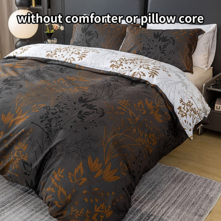 Luxury Floral Print Duvet Cover Set - Soft & Cozy Bedding