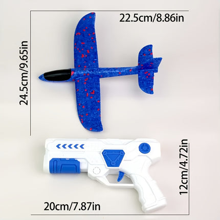 White Foam Airplane Launcher – Outdoor Fun for Boys