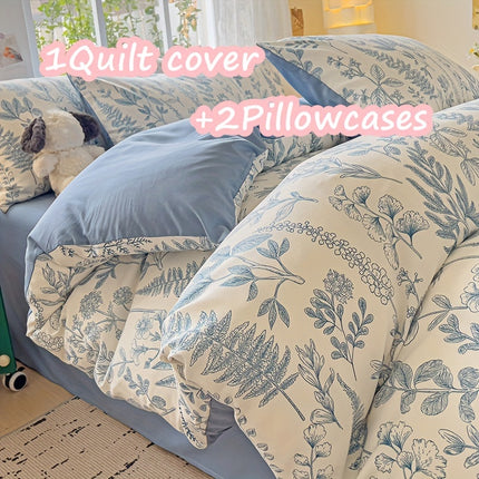 Floral 3-Piece Quilt Cover Set - All-Season Comfort
