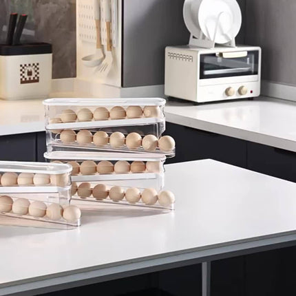 Space-Saving Roll-Top Egg Organizer for Fridge