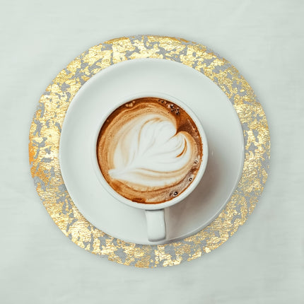 30/60pcs Golden Disposable Aluminum Foil Placemats