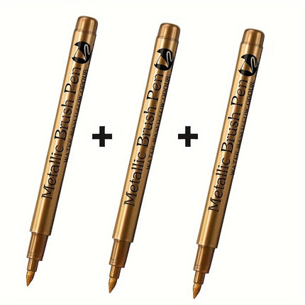 Metallic Brush Marker Set for Crafts