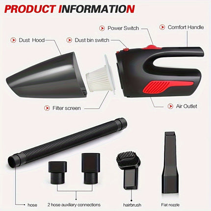 Wireless High-Power Car & Home Vacuum - Monti Bargains
