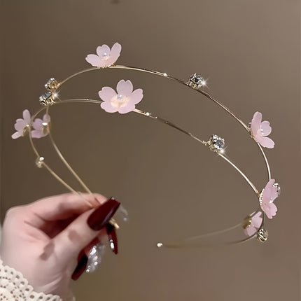 Double-Layer Rhinestone Flower Hair Clip
