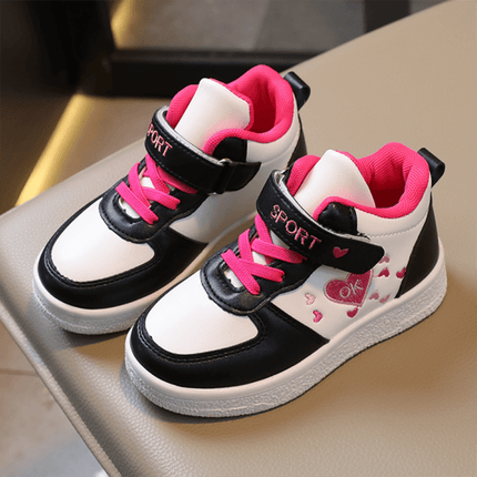 Girls' Heart Print Slip-On Sneakers
