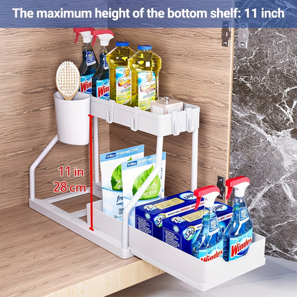 2-Tier Large Capacity Pull-Out Organizer