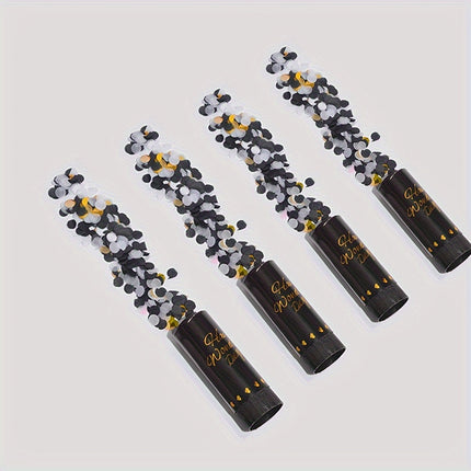 Festive Black and Golden Confetti