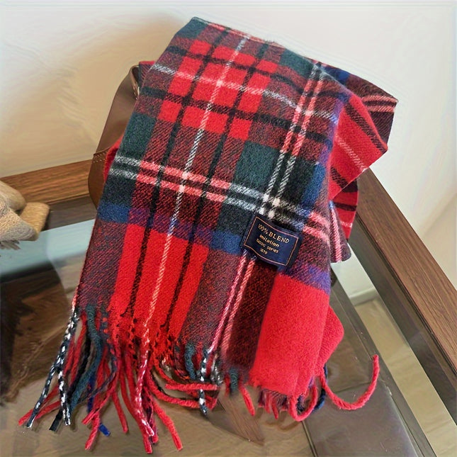 Elegant British Plaid Fall/Winter Scarf